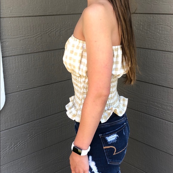 Chloah Gingham Crop Top - Picture 2 of 4